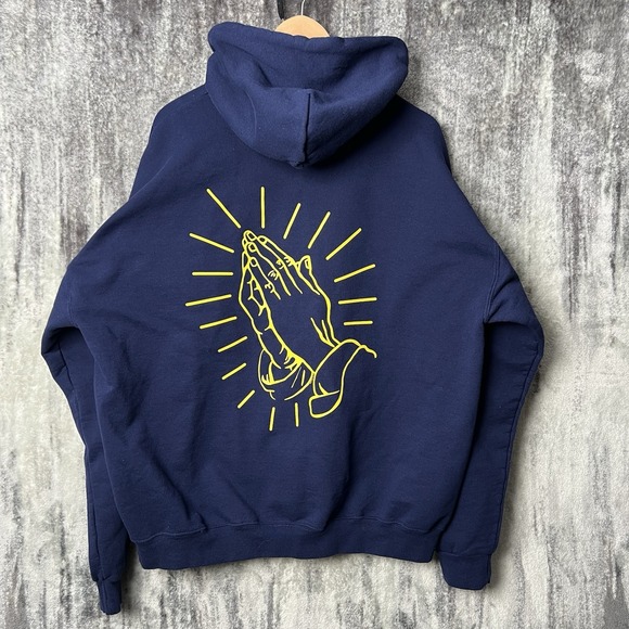 Gwen Stefani Anaheim Hillbillies Pullover Hoodie Navy Blue Size 2XL - Picture 8 of 8